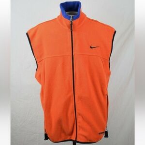 NIKE ACG Therma F.I.T. Zip Up Fleece Vest MEDIUM Orange All Conditions Gear